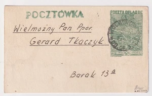 Cartolina Pocztowka polacca 1943 WOLDENBERG POW CAMP MAIL - Foto 1 di 3