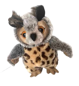 Ganz Brown Gray Plush Owl Stuffed Animal The Heritage Collection NWT Attached - Picture 1 of 8