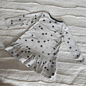 Tea Collection Mädchen 2T 2 grau Sterne Drop Waist Langarm Kleid - Bild 1 von 3