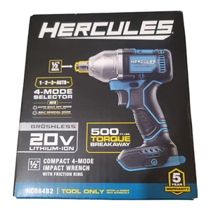 *NUEVO* HERCULES 20V Llave de Impacto Sin Escobillas 1/2", Solo Herramienta, HCB4B2 - Imagen 1 de 2