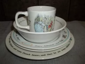 VTG 5 PIECE SET THE WORLD OF PETER RABBIT FREDERICK WARNE - MADE IN ENGLAND - Picture 1 of 20