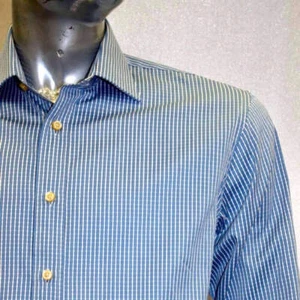Men's Rufus Lt.Blue | White Plaid Long Sleeve Button Down Shirt NWT - Picture 1 of 4