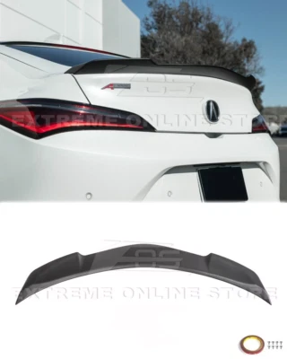 Rear Trunk Wing Spoiler Primed Black Fits 23-Up Acura Integra Extended Package - Image 1 of 4