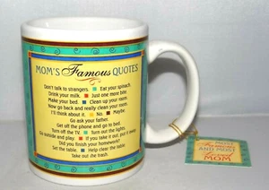 MOM'S FAMOUS QUOTES 11oz. Coffee Mug Tea Cup Ceramic CHOICE - Picture 1 of 6
