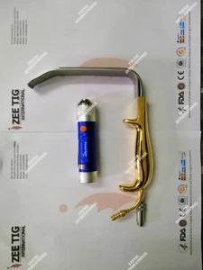 Fiber optic Breast retractor Gold plated 30mm x 150mm blade German steel - Picture 1 of 2