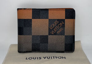LOUIS VUITTON Damier Graphite Giant Orange Multiple Wallet Authentic SOLD-OUT!