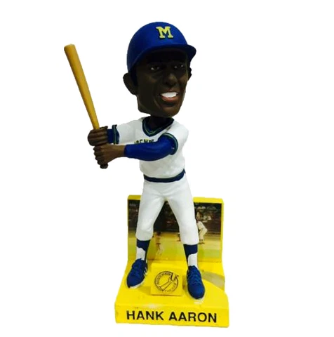 2010 BREWERS Hank Aaron bobblehead SGA bobble Milwaukee 755 HR MINT in Box 70's Cover