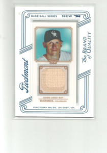 2010 TOPPS 206 MINI FRAMED RELICS PIEDMONT #CB CLINT BARMES   BAT