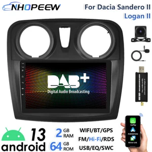 DAB+ 9" 2+64GB CarPlay Android13 Autoradio Für Dacia Logan 2 Sandero 2 GPS Navi - Bild 1 von 17