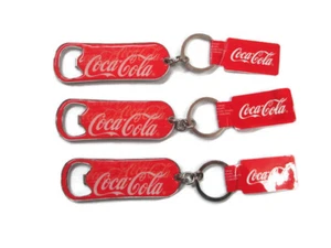 Coca-Cola Key-Chain Bottle Opener Hiking Picnics Tailgate Cookout BBQ Set of 3 - Picture 1 of 5