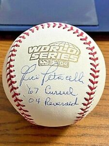 RICO PETROCELLI SIGNED AUTOGRAPHED 2004 WORLD SERIES BASEBALL!  Red Sox! 
