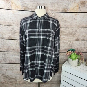 American Eagle Boyfriend Fit Plaid Flannel Long Sleeve Shirt L - Picture 1 of 7