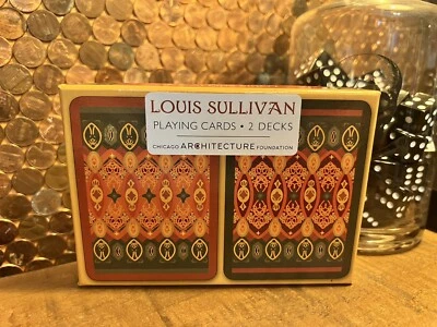 Cartas de juego Louis Sullivan, juego de 2 barajas, arquitectura de Chicago 🔝4️⃣ Foto 1 de 3