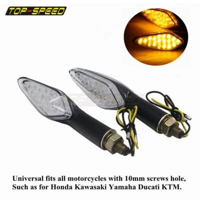 12V 18LED Black Turn SIgnal Light Indiactor Blinker Fit Yamaha YZF Honda CRF250R Foto 1 de 4