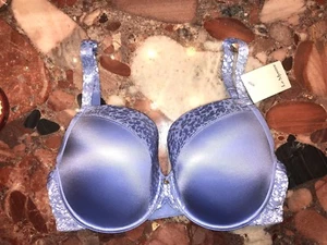 Le Mystère Mystere Safari 9978 Contour Blue Push-up T-Shirt UW Bra 36DDD / F Nwt - Picture 1 of 10