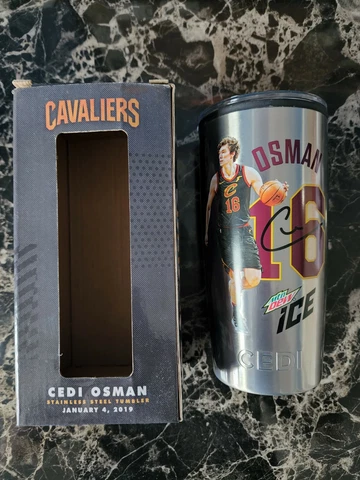 Cedi Osman Cleveland Cavaliers SGA Stainless Steel Tumbler Cup Jan. 4, 2019 Cover