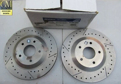 NOS 1997-2004 Chevy Corvette Cross Driller & Slotted Brake Rotor GM 88926731 732 - Image 1 of 4