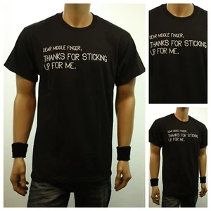 Divertidas Camisetas Gráficas QUERIDA DEDO MEDIO Impresa Moda Informal Humor Urbano Camiseta - Imagen 1 de 5