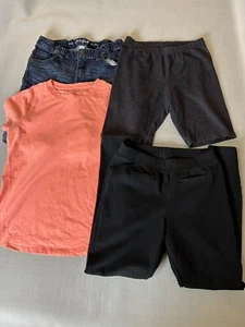 Cat & Jack Girls Size L 10-12 Bundle Of 4  Legging Bermuda Bike Short T Shirt - Picture 1 of 13
