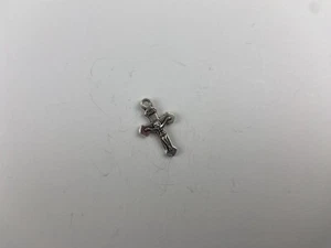 Jesus On The Cross Charm Metal Jewelry Making Bracelet Charm 3D Gray - Picture 1 of 3
