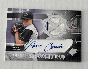 Lance Cormier 2004 Upper Deck SPxCiting Rookies Jersey Auto 358/799 Diamondbacks - Picture 1 of 4