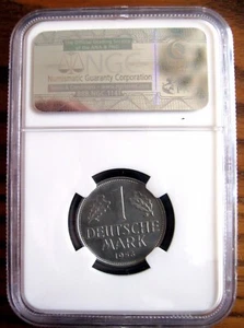 GERMANY, FEDERAL REPUBLIC - 1 MARK 1956 G KM# 110, NGC MS65 - Picture 1 of 4