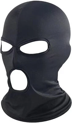 3 Hole Full Face Mask Ski Mask Cap Balaclava Outdoor Beanie Tactical Hood Hat - Image 1 of 4