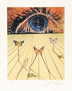 The Eye of Surrealist Time : Salvador Dali : Archival Quality Art Print - Picture 1 of 2