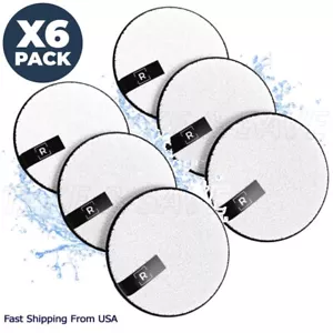 6pcs Reusable Cleansing Pads Washable Premium Microfiber Makeup Remover Cloth - Picture 1 of 8