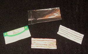 KITCHEN LITTLES BARBIE TYCO MATTEL MINIATURE FOOD BREAKFAST BACON STRIPS LOT - Picture 1 of 10