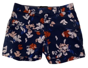 Banana Republic Shorts Size 0 Blue With Floral Pattern - Picture 1 of 4