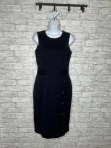 Brooks Brothers Red Fleece Tollegno 1900 Navy Striped Dress Size 4 Italian Wool - Picture 1 of 19
