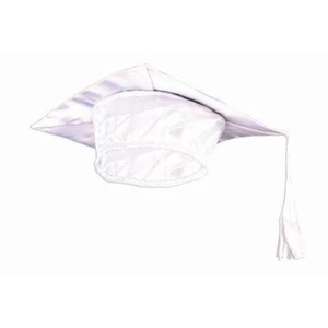 White Graduation  Cap - One-Size - Rubie's - Picture 1 of 1