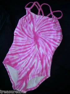 NEW Little Girls Size X-Small  * GAP *  1-Pc Pink Tie Dye Swimsuit - Picture 1 of 1