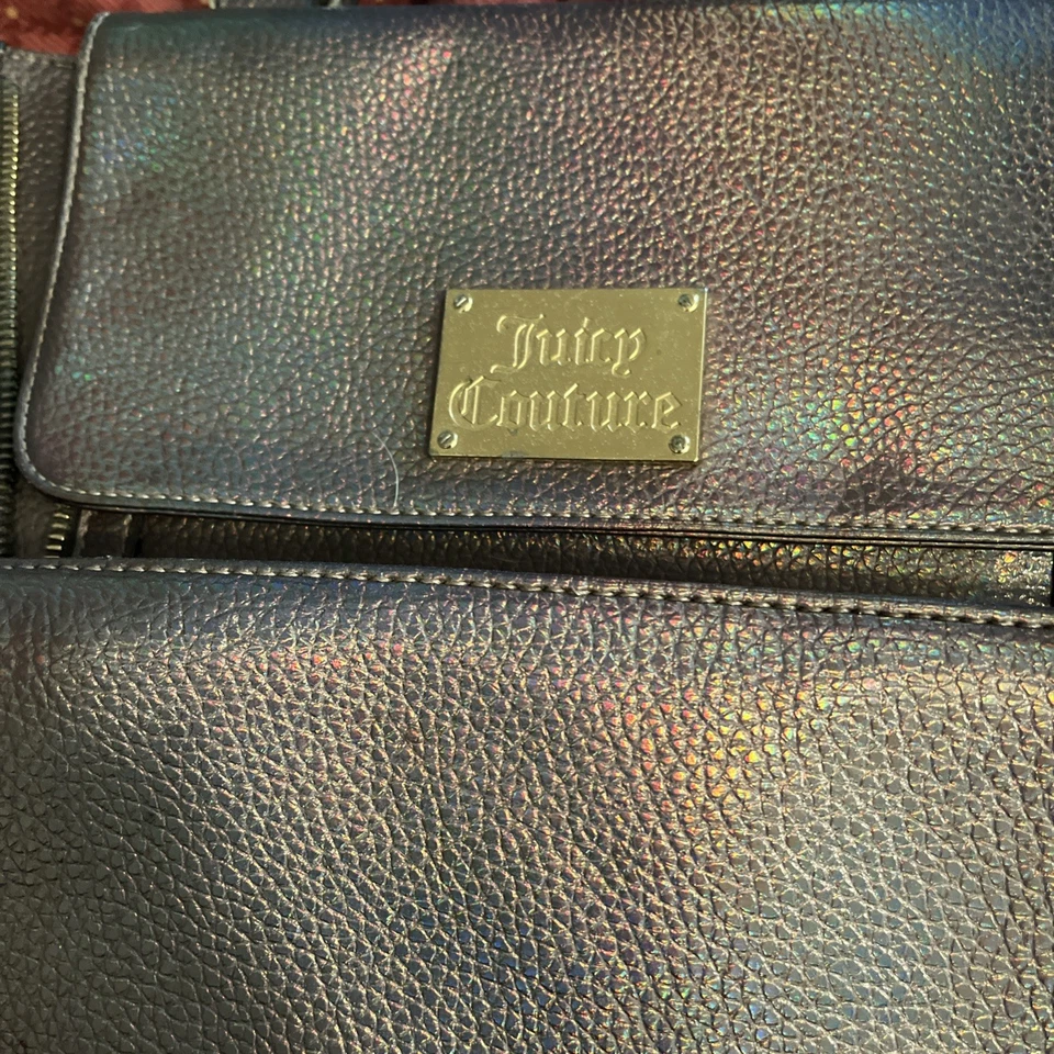 Bolso Hobo Holográfico Vintage Juicy Couture Gris Cartera de Hombro Foto 1 de 4