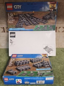 LEGO City Train Track Set Of 3 Unopened Sets 60205,60238 & 8867 (92 Total Pieces