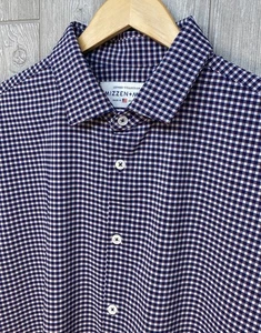 Mizzen + Main Men’s Standard Fit Leeward Shirt Red White Blue Check Size XL - Picture 1 of 9