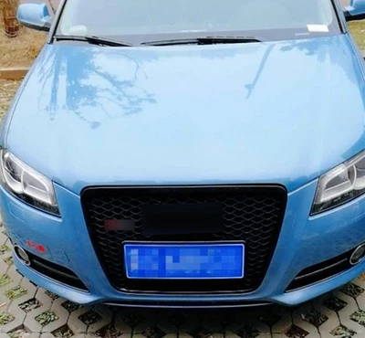 Parachoques delantero negro Henycomb parrilla para AUDI A3 S3 RS3 2008 09-2011 2012 Foto 1 de 4