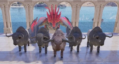 Ark Ascended PvEOfficial Crossplay bison milk farm, 5x bison and 1 ice wyvern - Image 1 of 2