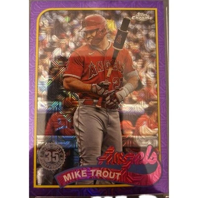 2024 Topps Series 1 - 1989 Topps Chrome Silver Pack Mike Trout #T89C-17... - Image 1 of 3