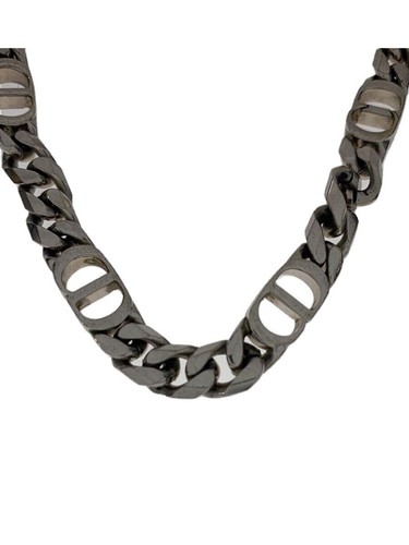 Collana Christian Dior CD Icona Catena Link SLV Uomo Usata