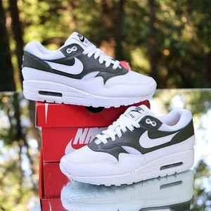 Nike Air Max 1 ID By You Women’s Size 6.5 White Green Custom 943757-901 - Picture 1 of 14