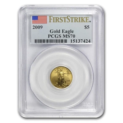 2009 1/10 oz American Gold Eagle MS-70 PCGS (FirstStrike®) - Image 1 of 3