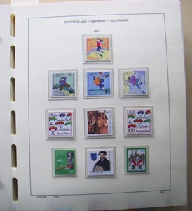 BRD Sammlung ex 1997 ** + gestempelt auf Schaubek-Vordruck - Picture 1 of 24