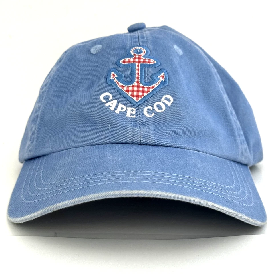 Gorra Cape Cod con correa ancla trasera bordada vacaciones náuticas para hombre Foto 1 de 4