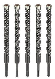 SDS-Plus Drill Bit 7/8" x 10" Rotary Hammer Bit Carbide Tip Drill Concrete-5Pcs - Afbeelding 1 van 8
