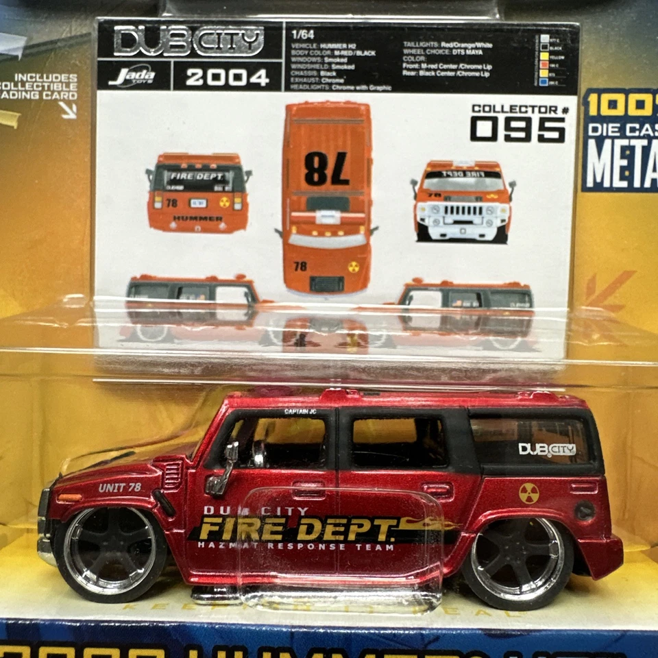 2004 Jada Dub City 2003 Hummer H2 Fire Dept. - Image 1 of 4