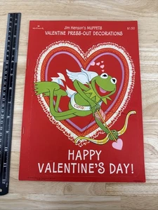 1981 Hallmark MUPPETS Press-Out Valentinstag Dekoration Buch Kermit & Piggy - Bild 1 von 5