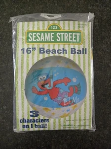 Sesame Street 16" Inflatable Beach Ball Vintage Sealed - Picture 1 of 2