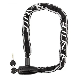 Sunlite Defender Chain Lock, Black/Reflective 6mm x 35" - Picture 1 of 2
